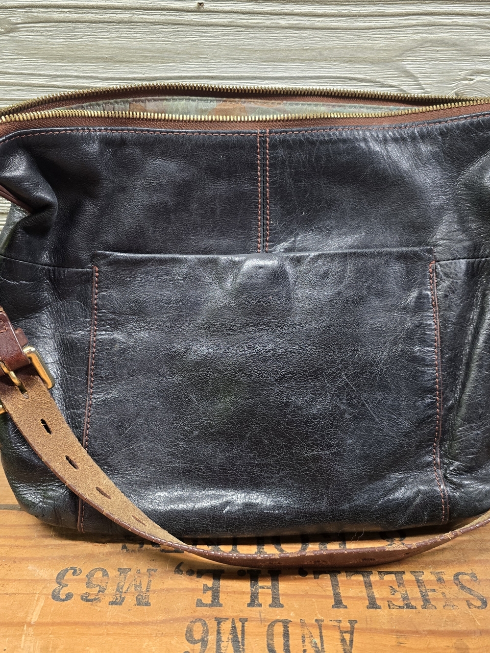 Black Leather Hobo Bag